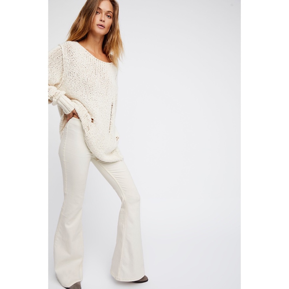 Free people penny pull on flare jeans NWT
